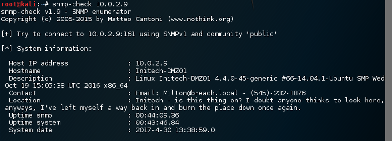 The snmp service is talking to us.